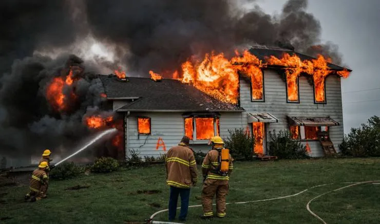Fire and smoke damage restoration cleanup crew at work in Tarzana
