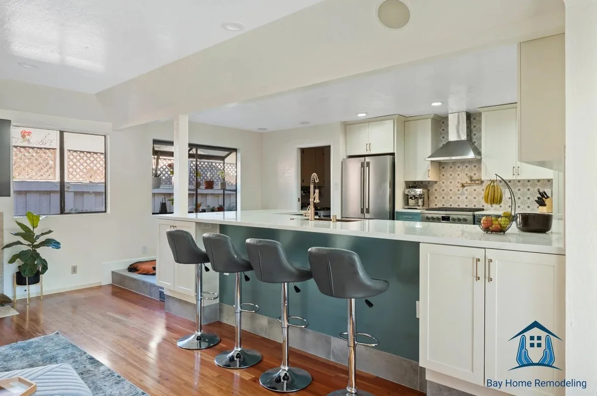 Kitchen remodel with breakfast bar in Walnut Creek CA by Bay Home Remodeling