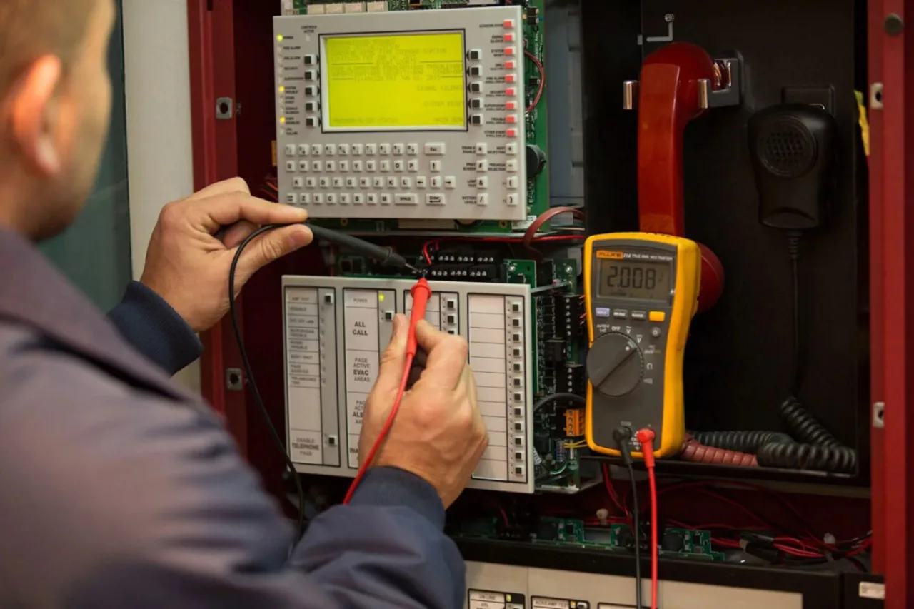 Fire alarm control panel inspection and testing in Concord CA