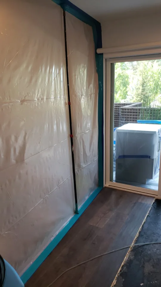 Kitchen floor water damage repair in Danville