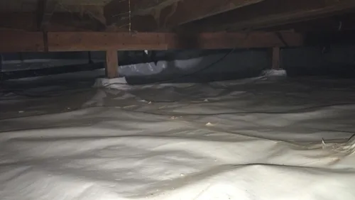 New crawl space vapor barrier