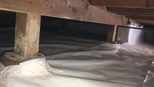 Crawl space covered and sealed