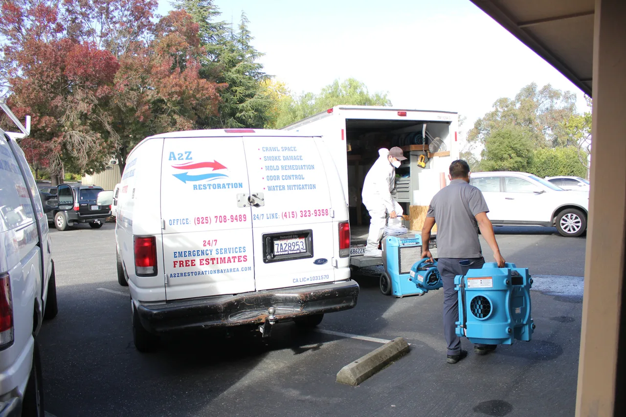 Our crew loading equipment